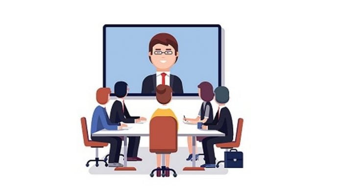 Corporation directors board at the conference call