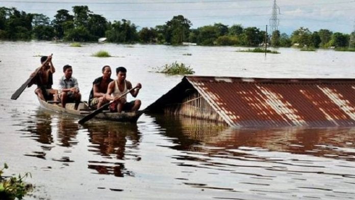 আসামে বন্যা।